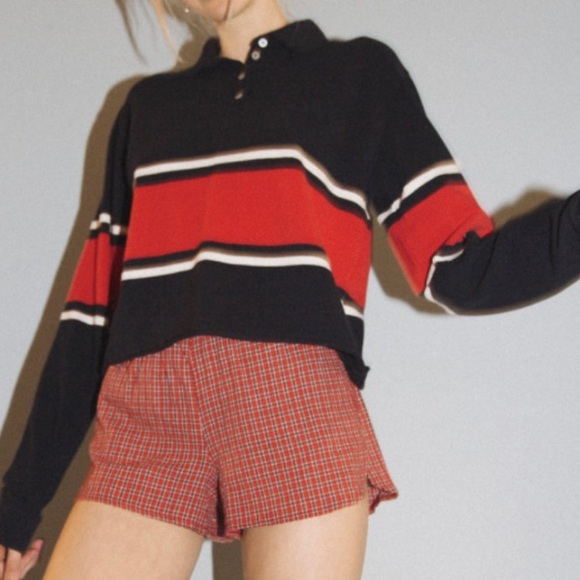 Brandy Melville Tops - NEW brandy navy Johnny collared long sleeve